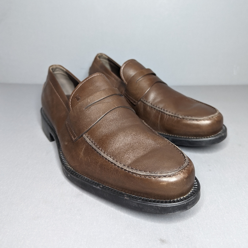 Tod's Boston Brown Penny Loafers